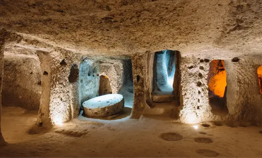 Entrar em uma cidade subterrânea