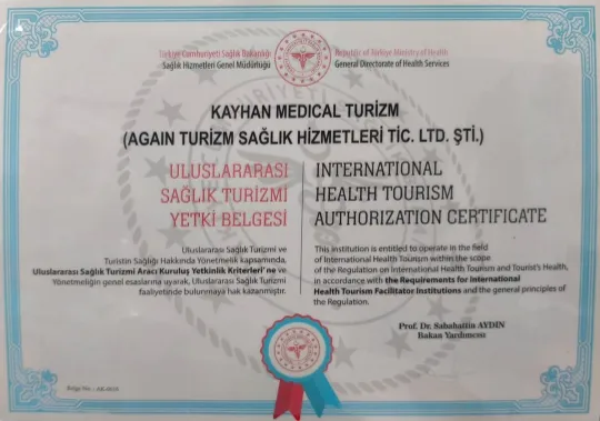 Com nosso certificado de autorização aprovado pelo Ministério da Saúde da República da Turquia, oferecemos serviços de turismo de saúde em conformidade com padrões internacionais.